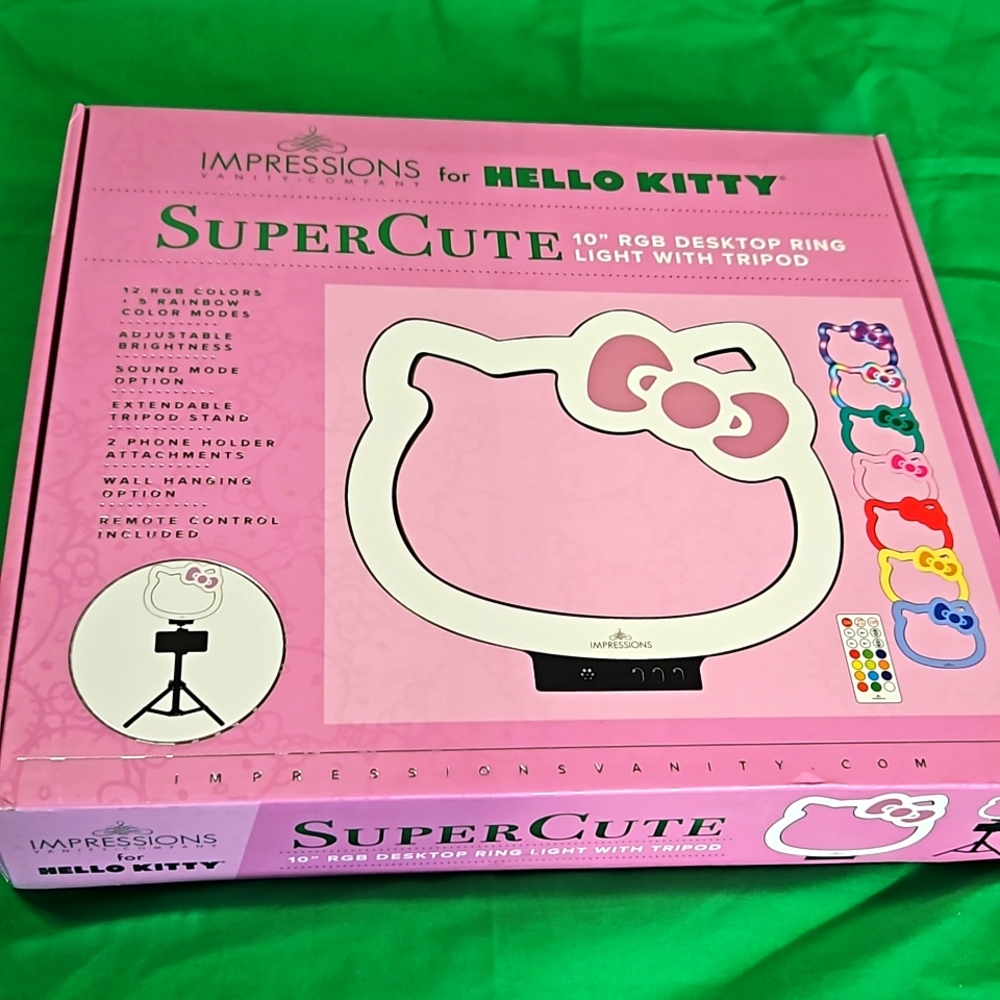 Hello Kitty Super Cute 10 inch desktop Ring Light with tripod